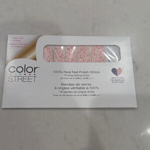 Color Street Pink Sparkle Nail Polish Strips